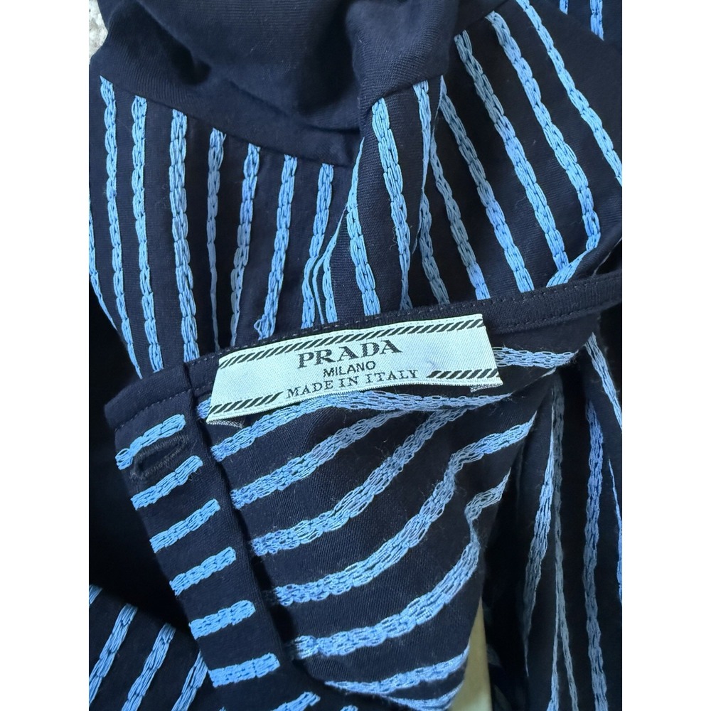 authentic Prada Women's nautical striped sweater Top 2014 SZ Small Blue Black - Picture 10 of 13